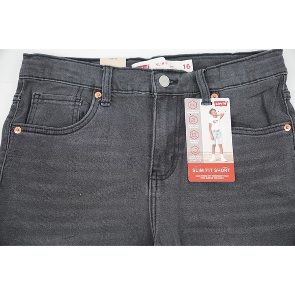 Levi's 511 Denim Slim Fit Shorts, Black, Size 16 Regular - Picture 2 of 7
